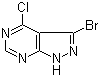 结构式 CAS# 90914-41-3, 3-溴-4-氯-1H-吡唑并[3,4-d]嘧啶