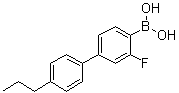 structure of CAS# 909709-42-8, [3-Fluoro-4'-propylbiphenyl-4-yl]boronic acid;[2-Fluoro-4-(4-propylphenyl)phenyl]boronic acid