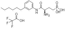 结构式 CAS# 909725-62-8, [(3R)-3-氨基-4-[(3-己基苯基)氨基]-4-氧代丁基]-膦酸单(三氟乙酸盐)