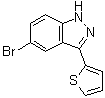 structure of CAS# 911305-81-2, 5-Bromo-3-(2-thienyl)-1H-indazole;5-Bromo-3-(thiophen-2-yl)-1H-indazole