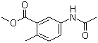 structure of CAS# 91133-72-1, 5-Acetylamino-2-methylbenzoic acid methyl ester