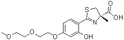 (4S)-4,5-Dihydro-2-[2-hydroxy-4-[2-(2-methoxyethoxy)ethoxy]phenyl]-4-methyl-4-thiazolecarboxylic acid molecular structure (CAS 911714-45-9)