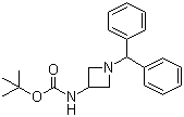structure of CAS# 91189-18-3, tert-Butyl 1-benzhydryl-3-azetidinylcarbamate;[1-(Diphenylmethyl)-3-azetidinyl]-carbamic acid 1,1-dimethylethyl ester