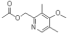 4-甲氧基-3,5-二甲基-2-吡啶甲醇乙酸酯分子结构 (CAS 91219-90-8)