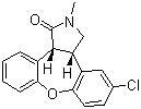 (3aR,12bS)-rel-5-Chloro-2,3,3a,12b-tetrahydro-2-methyl-1H-dibenz[2,3:6,7]oxepino[4,5-c]pyrrol-1-one molecular structure (CAS 912356-09-3)