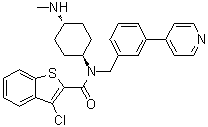 3-Chloro-N-[trans-4-(methylamino)cyclohexyl]-N-[[3-(4-pyridinyl)phenyl]methyl]-benzo[b]thiophene-2-carboxamide molecular structure (CAS 912545-86-9)