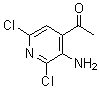 结构式 CAS# 912772-91-9, 1-(3-氨基-2,6-二氯-4-吡啶基)乙酮