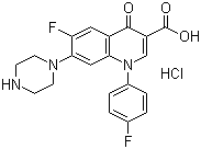 Sarafloxacin hydrochloride molecular structure (CAS 91296-87-6)