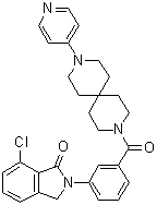 7-氯-2-[3-[[9-(吡啶-4-基)-3,9-二氮杂螺[5.5]十一烷-3-基]羰基]苯基]-2,3-二氢异吲哚-1-酮分子结构 (CAS 913064-47-8)