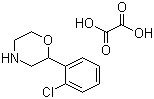 structure of CAS# 913297-04-8, 2-(2-Chlorophenyl)morpholine oxalate;2-(2-Chlorophenyl)morpholine ethanedioate