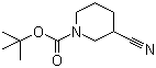 结构式 CAS# 91419-53-3, 1-Boc-3-氰基哌啶; 1-叔丁氧羰基-3-氰基哌啶