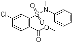 结构式 CAS# 914221-64-0, 4-氯-2-(N-甲基-N-苯基胺磺酰基)苯甲酸甲酯