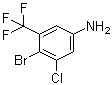 结构式 CAS# 914225-58-4, 4-溴-3-氯-5-(三氟甲基)苯胺