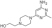 结构式 CAS# 914347-48-1, 2-(4-(6-氨基-2-甲基嘧啶-4-基)哌嗪-1-基)乙醇