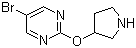 结构式 CAS# 914347-82-3, 5-溴-2-(吡咯烷-3-氧基)嘧啶