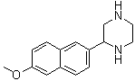 结构式 CAS# 914348-90-6, 2-(6-甲氧基-2-萘基)哌嗪