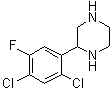 结构式 CAS# 914348-92-8, 2-(2,4-二氯-5-氟苯基)哌嗪