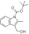 结构式 CAS# 914349-13-6, 3-羟基甲基-2-甲基吲哚-1-羧酸叔丁酯