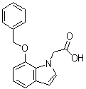 structure of CAS# 914349-77-2, 7-(Phenylmethoxy)-1H-indole-1-acetic acid
