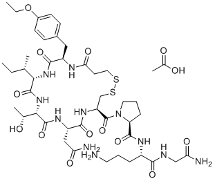 Atosiban acetate molecular structure (CAS 914453-95-5)