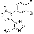 结构式 CAS# 914471-43-5, 3-(4-氨基-1,2,5-恶二唑-3-基)-4-(3-溴-4-氟苯基)-1,2,4-恶二唑-5(4H)-酮