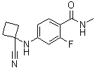 structure of CAS# 915087-26-2, N-Methyl-4-(1-cyanocyclobutylamino)-2-fluorobenzamide