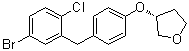 (3R)-3-[4-[(5-Bromo-2-chlorophenyl)methyl]phenoxy]tetrahydrofuran molecular structure (CAS 915095-90-8)