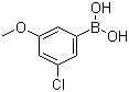 结构式 CAS# 915201-07-9, 3-氯-5-甲氧基苯硼酸