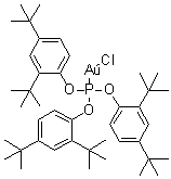 结构式 CAS# 915299-24-0, [亚磷酸三(2,4-二叔丁基苯基)酯]氯化金
