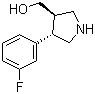 结构式 CAS# 915390-10-2, ((3R,4S)-4-(3-氟苯基)吡咯烷-3-基)甲醇