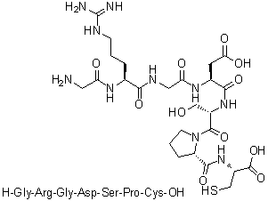 Glycyl-L-arginylglycyl-L-alpha-aspartyl-L-seryl-L-prolyl-L-cysteine molecular structure (CAS 91575-26-7)