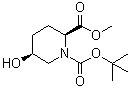 structure of CAS# 915976-32-8, 1-tert-Butyl 2-methyl (2S,5S)-5-hydroxypiperidine-1,2-dicarboxylate;(2S,5S)-5-Hydroxy-1,2-piperidinedicarboxylic acid 1-(1,1-dimethylethyl) 2-methyl ester