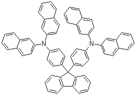 structure of CAS# 916061-87-5, 9,9-Bis[4-[di(naphth-2-yl)amino]phenyl]fluorene;N,N'-(9H-Fluoren-9-ylidenedi-4,1-phenylene)bis[N-2-naphthalenyl-2-naphthalenamine; NPAPF