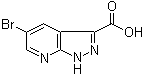 结构式 CAS# 916325-85-4, 5-溴-1H-吡唑并[3,4-b]吡啶-3-羧酸
