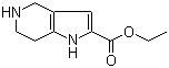 结构式 CAS# 916420-29-6, 4,5,6,7-四氢-1H-吡咯并[3,2-c]吡啶-2-甲酸乙酯