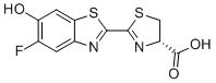 structure of CAS# 916661-57-9, (S)-2-(5-fluoro-6-hydroxybenzo[d]thiazol-2-yl)-4,5-dihydrothiazole-4-carboxylic acid;(4S)-2-(5-fluoro-6-hydroxy-1,3-benzothiazol-2-yl)-4,5-dihydro-1,3-thiazole-4-carboxylic acid