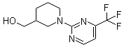1-[4-(Trifluoromethyl)-2-pyrimidinyl]-3-piperidinemethanol molecular structure (CAS 916791-20-3)