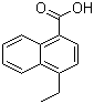 structure of CAS# 91902-58-8, 4-Ethyl-1-naphthoic acid;4-Ethyl-1-naphthalenecarboxylic acid; NSC 408421