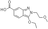 3-Ethoxy-2-(2-methoxyethyl)-2H-indazole-6-carboxylic acid molecular structure (CAS 919106-94-8)