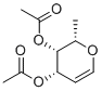 structure of CAS# 91926-31-7, [(2S,3R,4S)-3-acetyloxy-2-methyl-3,4-dihydro-2H-pyran-4-yl] acetate