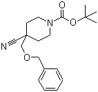 4-Cyano-4-[(phenylmethoxy)methyl]-1-piperidinecarboxylic acid tert-butyl ester molecular structure (CAS 919284-64-3)