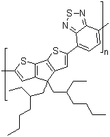 Poly[2,1,3-benzothiadiazole-4,7-diyl[4,4-bis(2-ethylhexyl)-4H-cyclopenta[2,1-b:3,4-b']dithiophene-2,6-diyl]] molecular structure (CAS 920515-34-0)