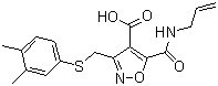 3-[[(3,4-Dimethylphenyl)thio]methyl]-5-[(2-propen-1-ylamino)carbonyl]-4-isoxazolecarboxylic acid molecular structure (CAS 920750-40-9)