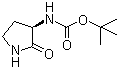 (S)-叔丁氧羰基-3-氨基-2-吡咯烷酮分子结构 (CAS 92235-34-2)