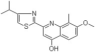 2-(4-Isopropylthiazol-2-yl)-7-methoxy-8-methylquinolin-4-ol molecular structure (CAS 923289-21-8)