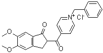 4-[(2,3-Dihydro-5,6-dimethoxy-1-oxo-1H-inden-2-yl)carbonyl]-1-(phenylmethyl)pyridinium chloride (1:1) molecular structure (CAS 923571-16-8)