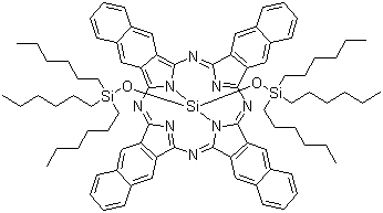 2,3-萘酞菁双(三己基硅氧基)硅烷分子结构 (CAS 92396-88-8)