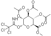 alpha-D-吡喃葡萄糖醛酸甲酯 2,3,4-三乙酸酯 1-(2,2,2-三氯亚氨乙酸酯)分子结构 (CAS 92420-89-8)