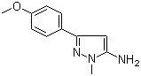 3-(4-Methoxyphenyl)-1-methyl-1H-pyrazol-5-amine molecular structure (CAS 92469-35-7)