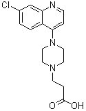 4-(7-Chloro-4-quinolinyl)-1-piperazinepropanoic acid molecular structure (CAS 925673-45-6)